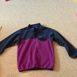 Blue and purple comfy fleece